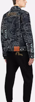 Sizing EVISU FW22 Printed Jacquard Long-Sleeve Denim Jacket Denim Blue 2EAHTM2DJ702XXCT