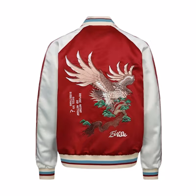 EVISU FW22 Reversible Embroidered Eagle Fit Jacket Multicolor . 2ESHTM3JK103LFPL