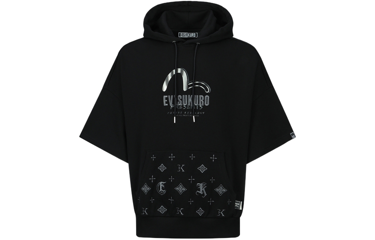 EVISU FW22 Seagull Print Unisex Short-Sleeve Hoodie 2ESGNM3SW410OSCT