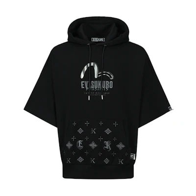EVISU FW22 Seagull Print Unisex Short-Sleeve Hoodie 2ESGNM3SW410OSCT