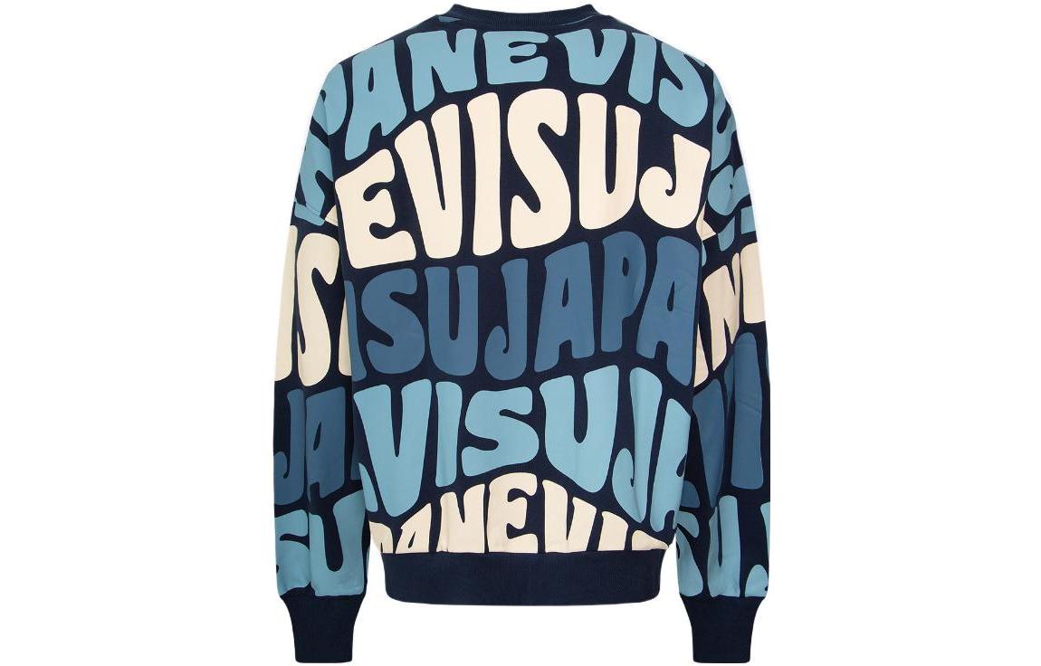 Lookbook EVISU FW22 웨이브 패턴 레터 프린트 풀오버 스웨트셔츠 2EAHTM2SW334LFCT