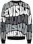 Shop EVISU FW22 웨이브 패턴 레터 프린트 풀오버 스웨트셔츠 2EAHTM2SW334LFCT