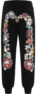 EVISU FW23 黑色運動褲 節慶圖案 大M標誌印花. 2EAHTM3SP1086XXCT Order EVISU FW23 黑色運動褲 節慶圖案 大M標誌印花. 2EAHTM3SP1086XXCT