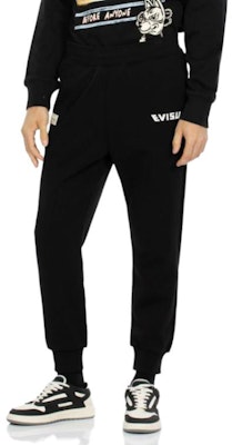 EVISU FW23 黑色運動褲 節慶圖案 大M標誌印花. 2EAHTM3SP1086XXCT Shop EVISU FW23 黑色運動褲 節慶圖案 大M標誌印花. 2EAHTM3SP1086XXCT