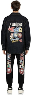 EVISU FW23 黑色運動褲 節慶圖案 大M標誌印花. 2EAHTM3SP1086XXCT Details for EVISU FW23 黑色運動褲 節慶圖案 大M標誌印花. 2EAHTM3SP1086XXCT