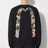 Sizing EVISU FW23 Black Kumadori Daruma M Logo Print Crewneck Sweatshirt. 2EAHTM3SW1080RXCT