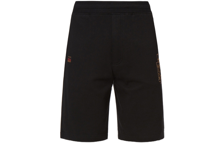 Order EVISU FW23 ブラック カモメ刺繍 スリムフィットショーツ 2ESHTM3ST356SLCT