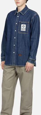 EVISU FW23 Blue Denim Jacket Casual Loose Fit Long Sleeve Shirt. 2EAHTM3SL1043RXDN Purchase EVISU FW23 Blue Denim Jacket Casual Loose Fit Long Sleeve Shirt. 2EAHTM3SL1043RXDN