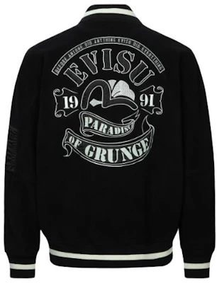 EVISU FW23 Oversized Fleece Jacket with Logo & Seagull Patch in Black 2EAHTM3JK8072LFSH Lookbook EVISU FW23 Oversized Fleece Jacket with Logo & Seagull Patch in Black 2EAHTM3JK8072LFSH