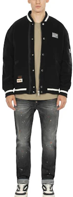 EVISU FW23 Oversized Fleece Jacket with Logo & Seagull Patch in Black 2EAHTM3JK8072LFSH Shop EVISU FW23 Oversized Fleece Jacket with Logo & Seagull Patch in Black 2EAHTM3JK8072LFSH
