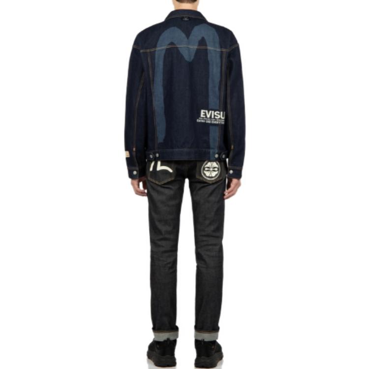 Purchase EVISU FW23 復古印花牛仔外套 - 牛仔藍 2EAADM2DJ799LFCT