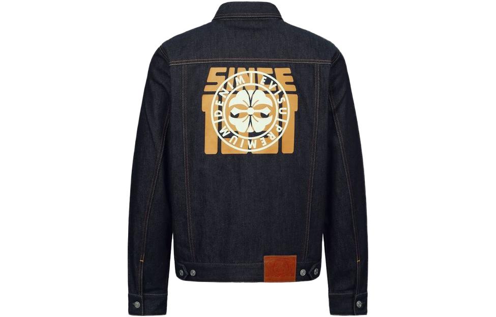 EVISU FW23  Seagull Pocket Denim Jacket - Blue Jeans 2EAEPM3DJ1171XXCT