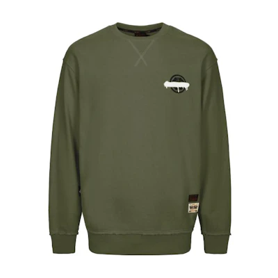 EVISU FW23 Big M Logo Oversized Crewneck Long Sleeve Unisex Sweatshirt 2EAHTM3SW8041RXCT