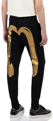 EVISU FW23 金漆刷痕印花休閒運動褲 男裝 黑色 2EAADM2SP227XXCT Purchase EVISU FW23 金漆刷痕印花休閒運動褲 男裝 黑色 2EAADM2SP227XXCT