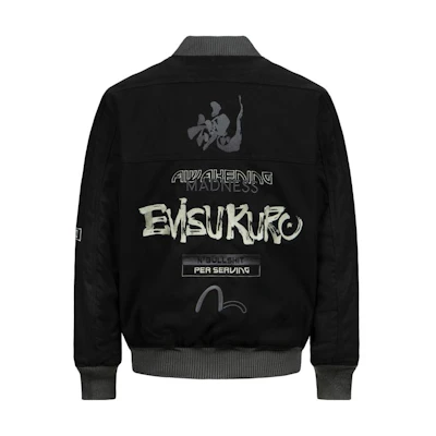 EVISU FW23 Casual Letterman Baseball Jacket 2EAADM2JK742XXNQ