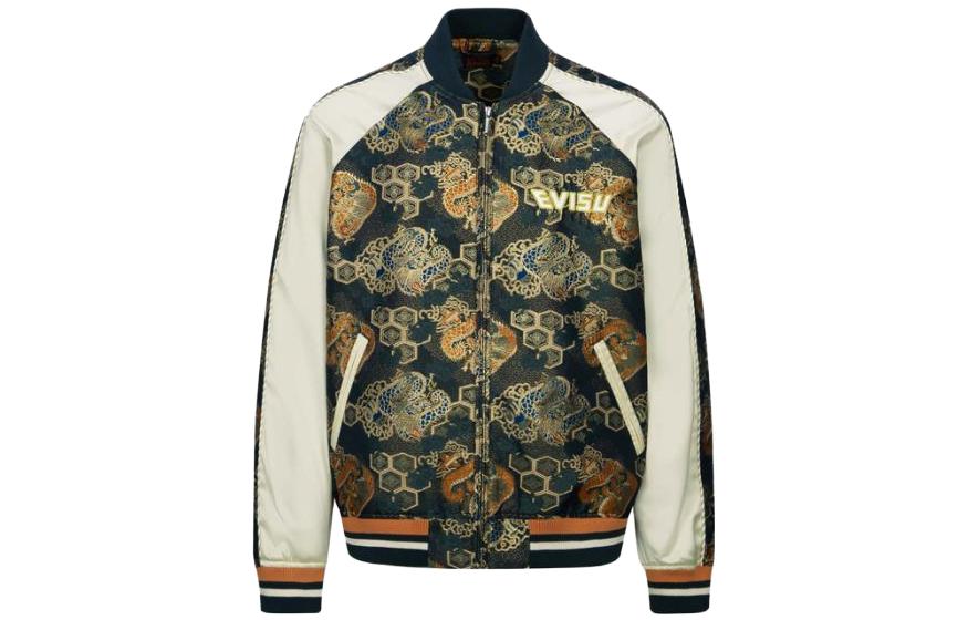Order Chaqueta Completa EVISU FW23 Hombre con Bordado Dorado y Patchwork Jacquard. 2EAHTM3JK7017LFPXMUNA