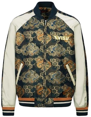 Chaqueta Completa EVISU FW23 Hombre con Bordado Dorado y Patchwork Jacquard. 2EAHTM3JK7017LFPXMUNA Order Chaqueta Completa EVISU FW23 Hombre con Bordado Dorado y Patchwork Jacquard. 2EAHTM3JK7017LFPXMUNA