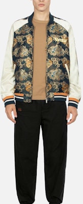 Chaqueta Completa EVISU FW23 Hombre con Bordado Dorado y Patchwork Jacquard. 2EAHTM3JK7017LFPXMUNA Details for Chaqueta Completa EVISU FW23 Hombre con Bordado Dorado y Patchwork Jacquard. 2EAHTM3JK7017LFPXMUNA