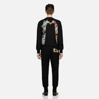 Purchase EVISU FW23 Rainbow Embroidered Big M Graphic Black Long-Sleeve Sweatshirt Men 2EAADM2SW316XXCTB