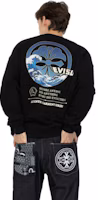 Details for EVISU FW23 Seagull Wave Embroidered Crewneck Loose Sweatshirt Unisex 2EAHTM3SW7064LFCT
