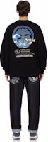 Cheap EVISU FW23 Seagull Wave Embroidered Crewneck Loose Sweatshirt Unisex 2EAHTM3SW7064LFCT