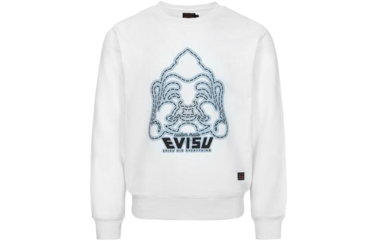 Shop EVISU FW23 佛头印花圆领设计卫衣 2EAEPM3SW1188XXCT