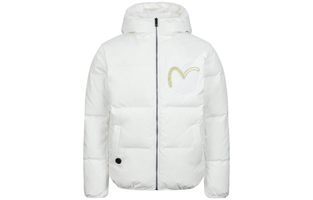 EVISU FW23 Unisex Printed Hooded Zip-Down Jacket White 2EAADM2NJ751XXPL 圖 2