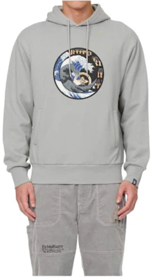 EVISU 幾何圖案灰色連帽衫 男女款 2EAGNM1SW427LFCT Shop EVISU 幾何圖案灰色連帽衫 男女款 2EAGNM1SW427LFCT