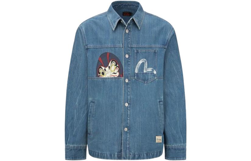 EVISU God of Fortune Print Denim Jacket  Denim Blue 2ESHTM2SJ712XXDN 圖 2