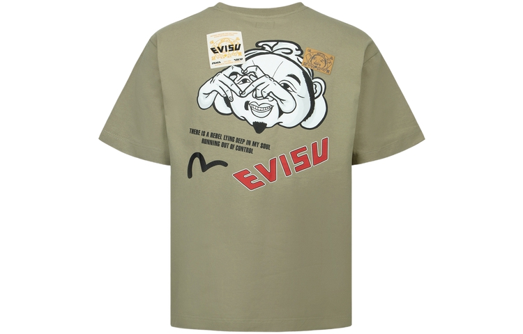 Order Camiseta Unisex EVISU Godhead y Gaviota de Manga Corta. 2ESHTM3TS598RXCT