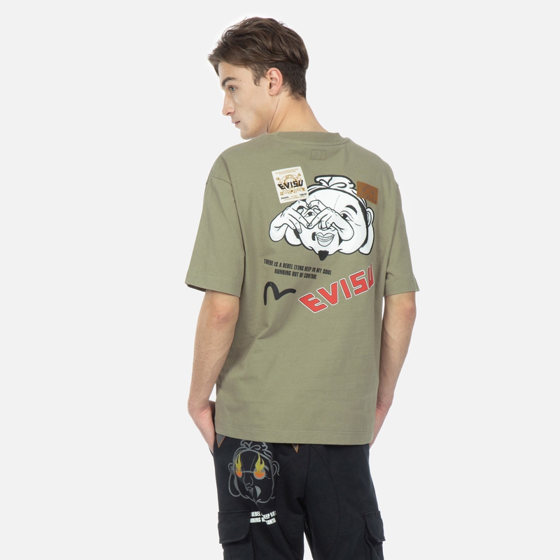 Purchase Camiseta Unisex EVISU Godhead y Gaviota de Manga Corta. 2ESHTM3TS598RXCT
