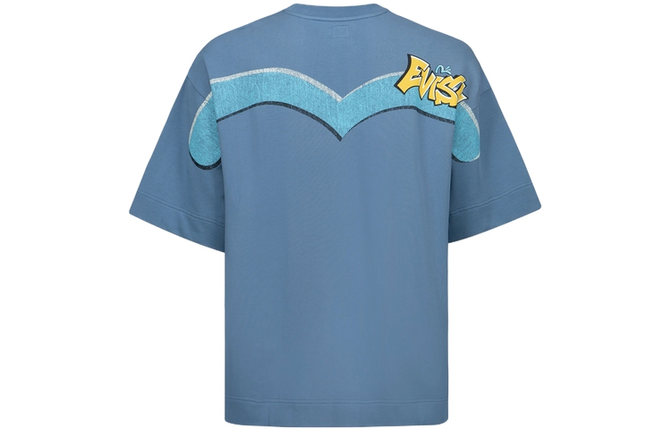 Order EVISU 海神塗鴉Logo男女短袖T恤 深藍色 2ESHTM3SW325OSCT