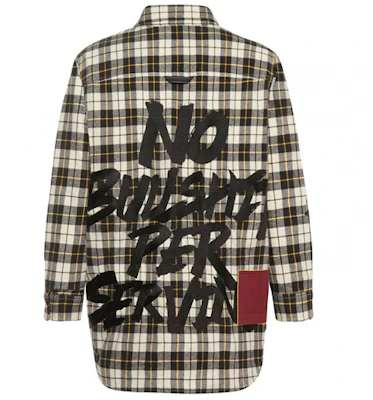 EVISU Graffiti Embroidered Plaid Flannel Loose Jacket Men’s Black White 1EAGNM9JK753XX Lookbook EVISU Graffiti Embroidered Plaid Flannel Loose Jacket Men’s Black White 1EAGNM9JK753XX