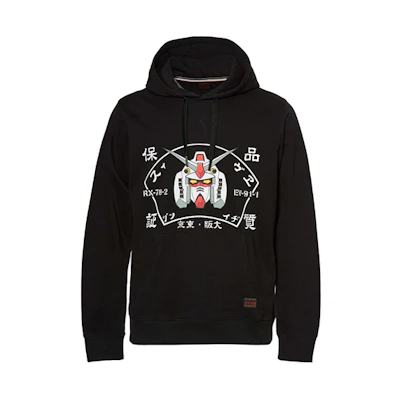 EVISU Gundam Shield Logo Hoodie Black 2EAGUM0SW442XX