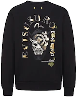 EVISU Hannya Oni Montage Print Sweatshirt Black 2ESGNM1SW322LF EVISU Hannya Oni Montage Print Sweatshirt Black 2ESGNM1SW322LF