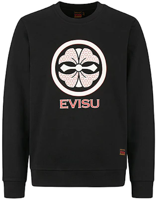 EVISU 黑色連帽衫帶家紋銀鷗印花 2EAHTM0SW410XX Buy EVISU 黑色連帽衫帶家紋銀鷗印花 2EAHTM0SW410XX