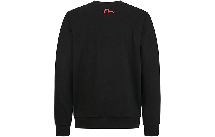 Lookbook EVISU 黑色連帽衫帶家紋銀鷗印花 2EAHTM0SW410XX