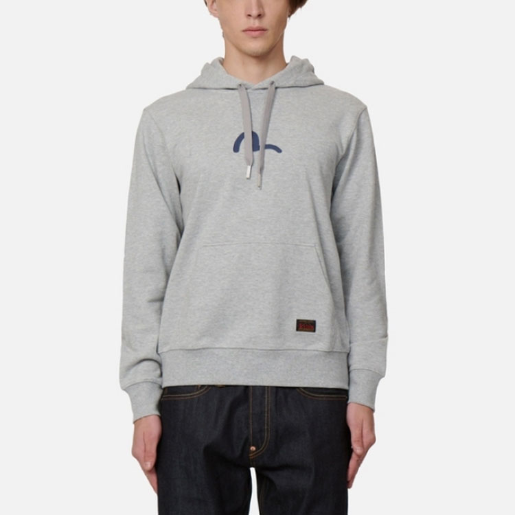 Shop EVISU 小海鷗標誌連帽衫 灰色 0ELBSM0SW320XXCT