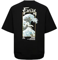 EVISU Japanese Wave & Seagull Print Crewneck Short-Sleeve Sweatshirt Men 2ESHTM4WS7058RXCT EVISU Japanese Wave & Seagull Print Crewneck Short-Sleeve Sweatshirt Men 2ESHTM4WS7058RXCT