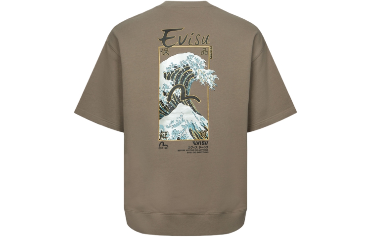 Details for EVISU 日本海浪與海鷗印花短袖圓領衛衣 男士 2ESHTM4WS7058RXCT