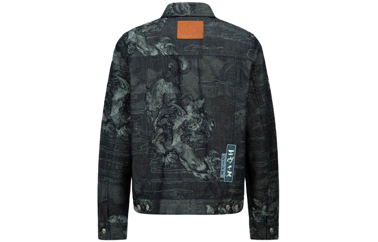 EVISU Kamidog Mountain Jacquard Denim Jacket  Denim Blue 2ESHTM2DJ703XXCT 圖 3