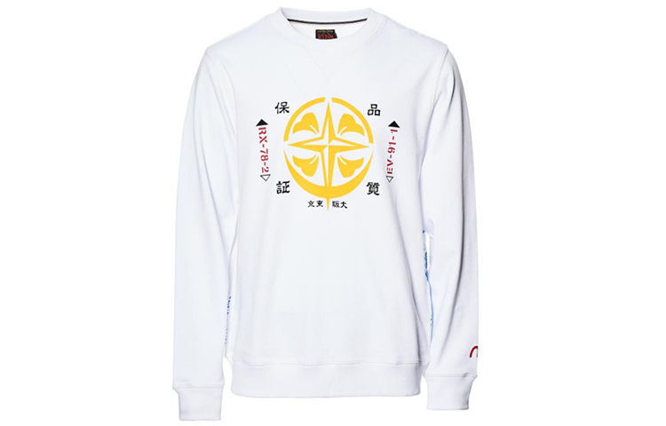 EVISU Kamon Graphic Sweatshirt  White 2EAGUM0SW444XX