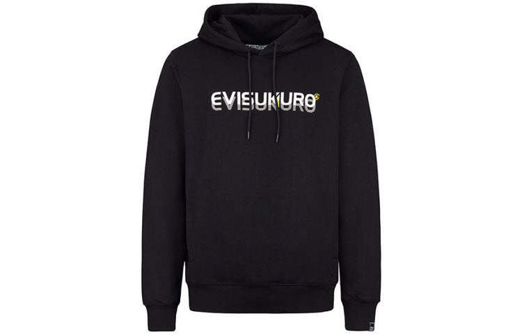 Lookbook EVISU KURO AW20 浮雕Logo連帽上衣 黑色 2EAGNM0SW357XX