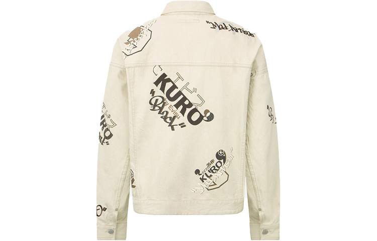 EVISU KURO AW22 All-Over Print Denim Jacket Men’s Oatmeal Color 2EAGNM2DJ773FFCT 圖 3