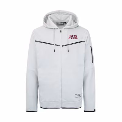 EVISU KURO AW22 Floral Print Hoodie Unisex - Light Gray 2EAGNM2SW467XXCP