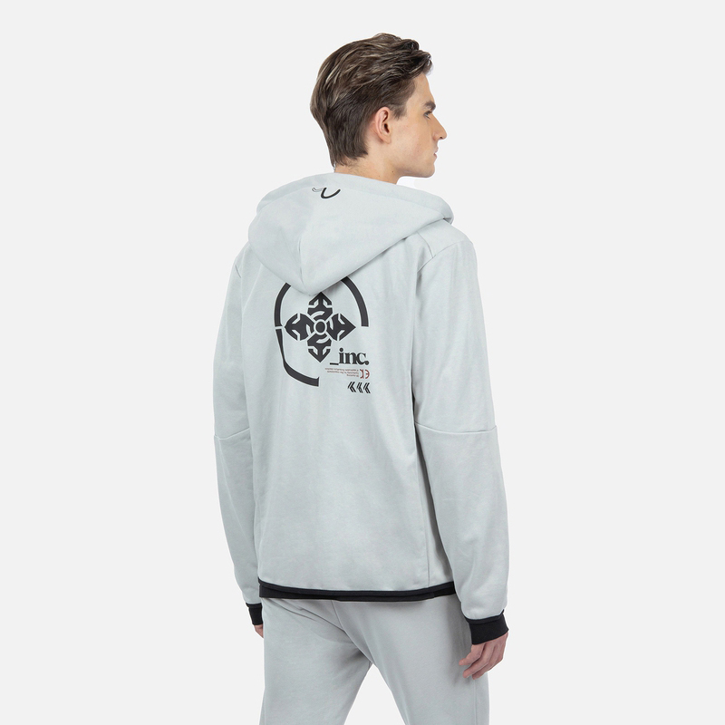 Purchase EVISU KURO AW22 花卉印花連帽衫 男女同款 - 淺灰色 2EAGNM2SW467XXCP