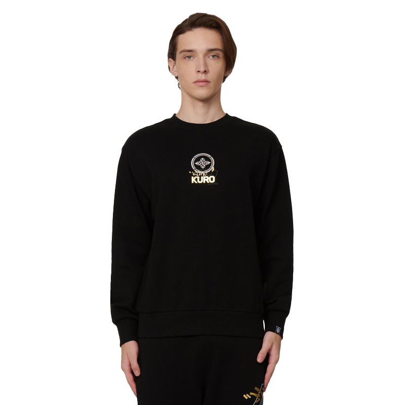 Shop EVISU 2022秋冬 般若骷髏刺繡標誌長袖衛衣 2EAGNM2SW459RXCT