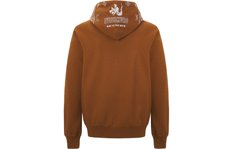 Lookbook EVISU KURO 佩斯利刺繡連帽衫 棕色 時尚 2EAGNM1SW430LFCT