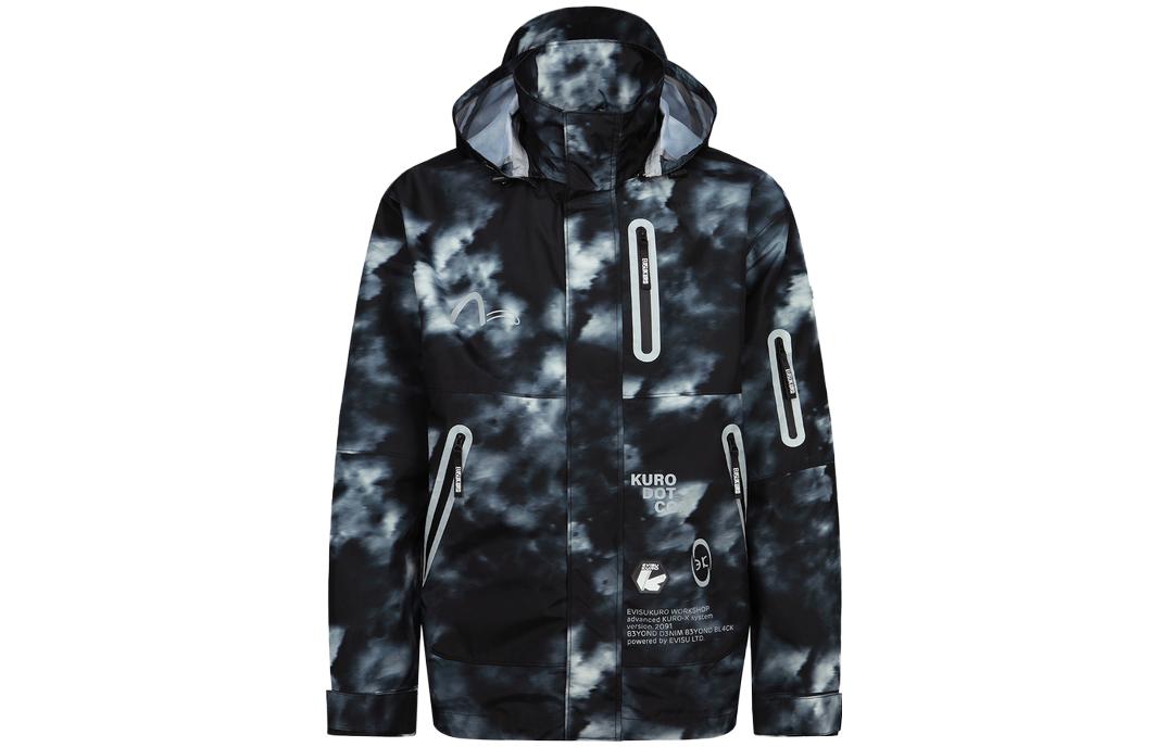 EVISU KURO SS23 Camo Multi-Pocket Hooded Jacket Multicolor 2ESGNM3JK770RXPL