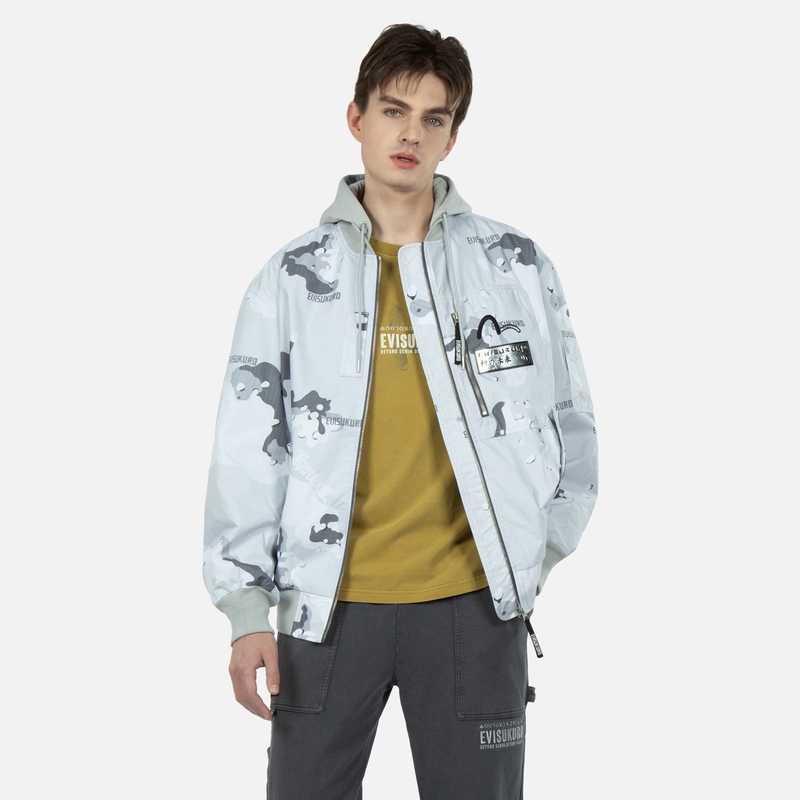 Shop 에비수 쿠로 SS23 멀티컬러 카모플라주 봄버 재킷 패션. 2ESGNM3JK753LFCN